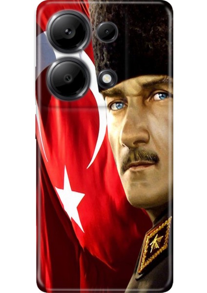 Xiaomi Redmi Note 13 Pro 4g Kılıf Renkli Tasarım Esnek Silikon Mustafa Kemal