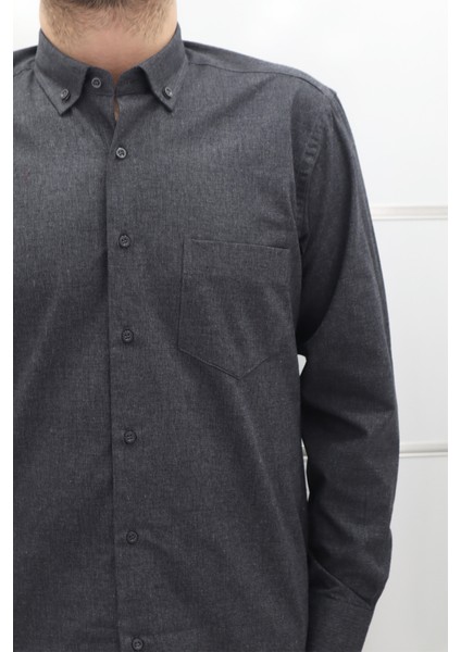 Fistan Store Erkek Düz Klasik Kesim Rahat Kalıp Tek Cepli Kışlık Kaşmir Gömlek fiyatları