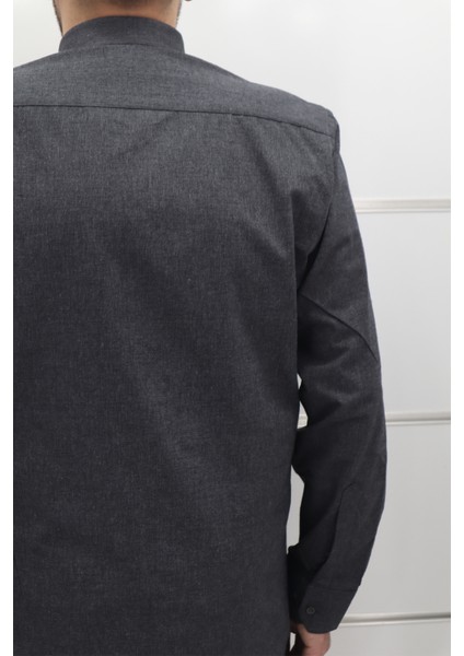 Fistan Store Erkek Düz Klasik Kesim Rahat Kalıp Tek Cepli Kışlık Kaşmir Gömlek fırsatları