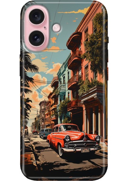 iPhone 16 Plus Kılıf Silikon Desenli Kalıplı Case Küba