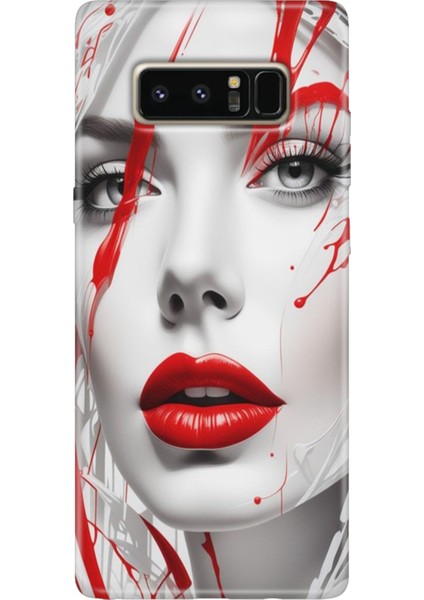 Samsung Galaxy Note 8 Kılıf Renkli Temalı Note8 Silikon Lady