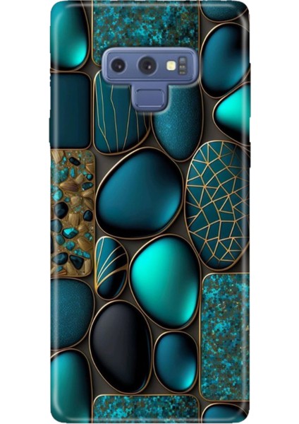 Samsung Galaxy Note 9 Kılıf Renkli Esnek Silikon Marble