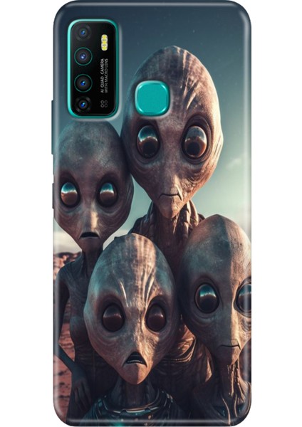 Infinix Hot 9 Kılıf Renkli Tpu Tam Uyum Silikon Ufo