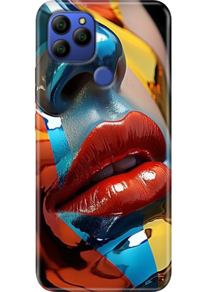 General Mobile Gm 21 G310 Kılıf Baskılı Silikon G310 Case Makyaj