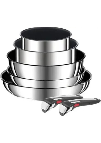 Ingenio Preference Tit 6x Orta Set 7 Parça Tava ve Tencere Seti Paslanmaz Çelik Tava ve Tencere Seti