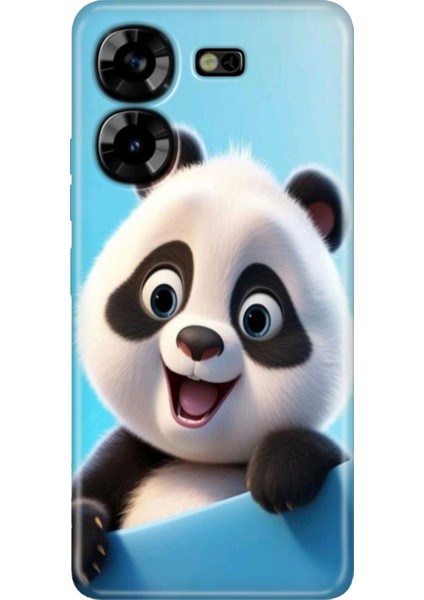 Tecno Pova 5 Kılıf Renkli Esnek Silikon Panda