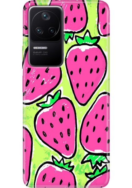 Xiaomi Poco F4 Kılıf Desenli Kapak Renkli Ermer Çilek