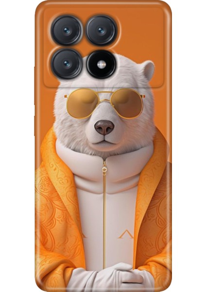 Xiaomi Poco X6 Pro Kılıf Renkli Esnek Silikon Stil Bear