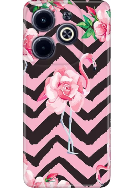 Infinix Hot 40 Pro Kılıf Temalı Baskılı Desenli Resimli Silikon Flamingo