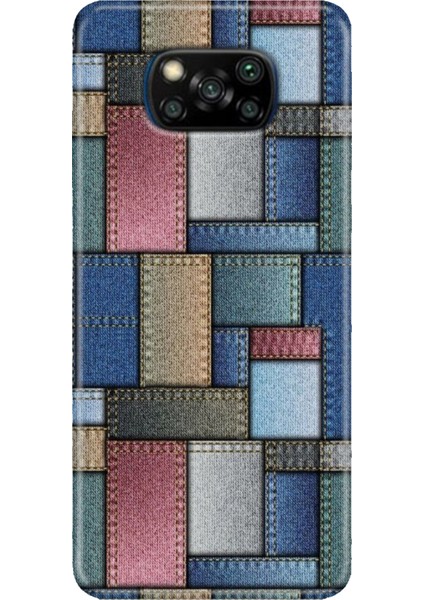 Xiaomi Poco X3 Nfc - X3 Pro Kılıf Renkli Esnek Silikon Jean Pattern