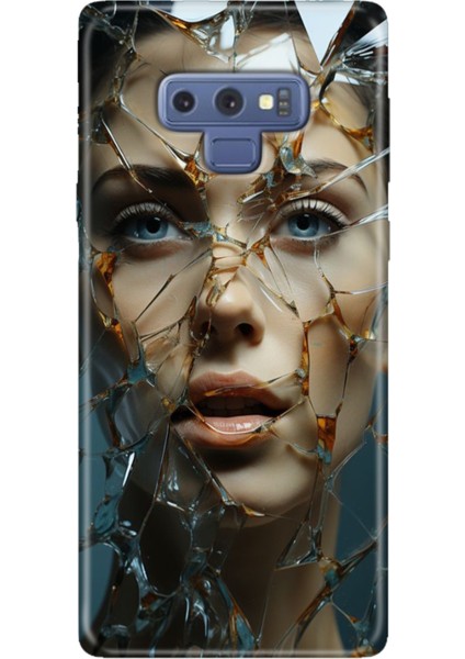 Samsung Galaxy Note 9 Kılıf Renkli Esnek Silikon Cam Kırığı