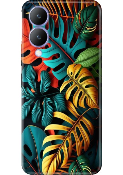Vivo Y17S Kılıf Desenli Kapak Renkli Silikon Cvr Renkli Orman