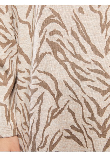 Yeni Sezon Bisiklet Yaka Desenli Uzun Kollu Kadın Tunik fırsatları