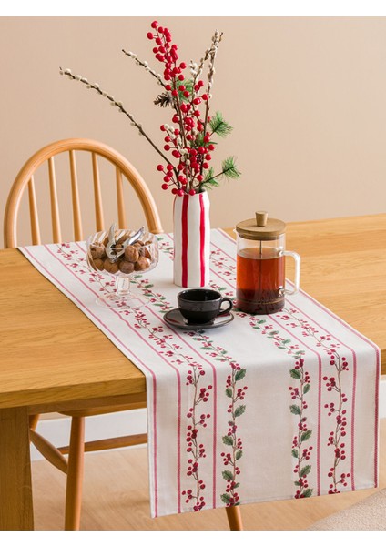 Yeni Sezon Çiçek Nakışlı Runner 45X150 cm