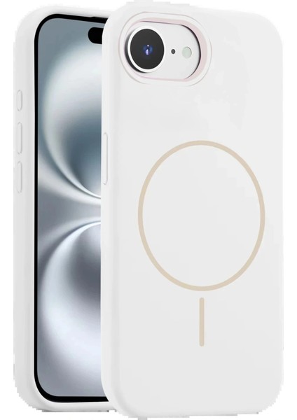 iPhone 16E Kılıf Jully Magsafe Kapak - Beyaz