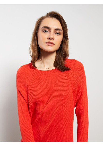 Yeni Sezon Bisiklet Yaka Düz Uzun Kollu Triko Elbise modelleri