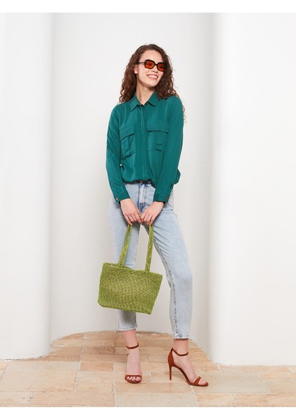 Yeni Sezon Düz Uzun Kollu Viskon Kadın Gömlek Tunik modelleri