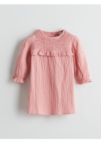 Yeni Sezon Bisiklet Yaka Kız Çocuk Müslin Elbise fiyatları