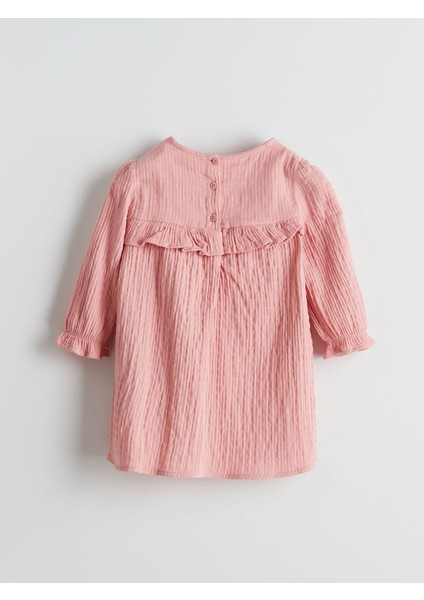 Yeni Sezon Bisiklet Yaka Kız Çocuk Müslin Elbise modelleri