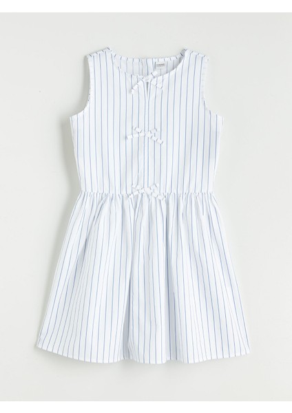 Yeni Sezon Bisiklet Yaka Çizgili Kız Çocuk Elbise modelleri