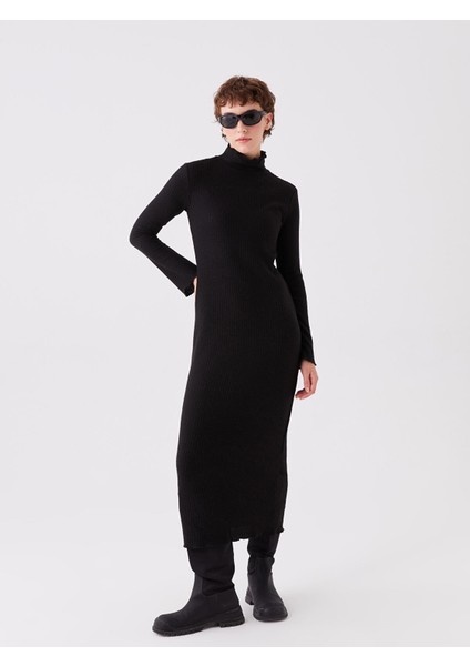 Yeni Sezon Dik Yaka Kadın Bodycon Elbise