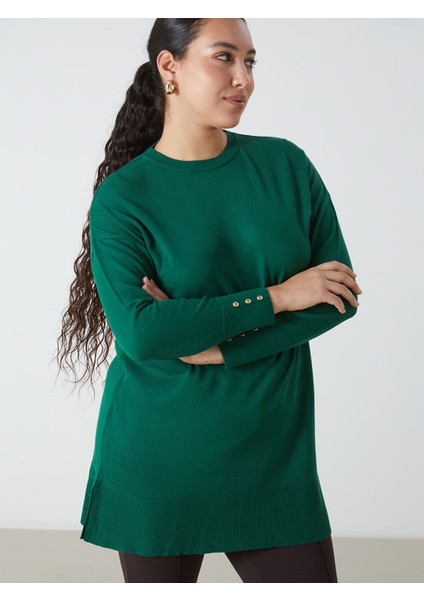 Yeni Sezon Bisiklet Yaka Düz Uzun Kollu Kadın Triko Tunik fiyatları