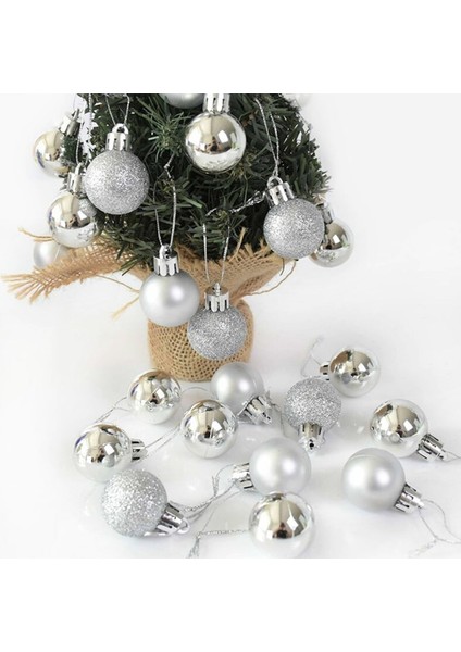 6 Adet Gümüş Yılbaşı Çam Ağacı Topu Noel Ağaç Süsü fırsatları