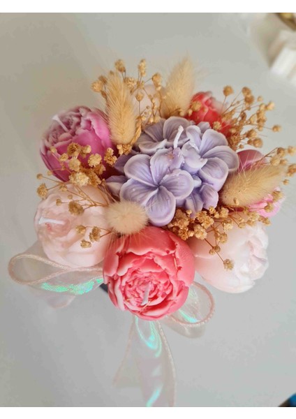 Çiçek Buketi Mum modelleri