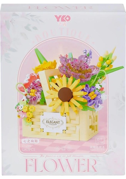 Bfs P1294 Panlos Çiçek Buketi 1263 Parça Blok Seti -Vagon Life