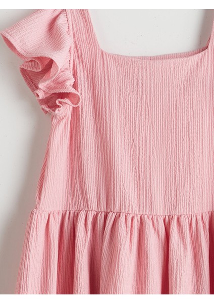 Yeni Sezon Düz Fırfırlı Kız Çocuk Elbise modelleri