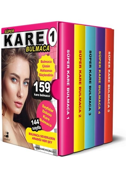 Süper Kare Bulmaca 5 Kitap – Kutulu Set