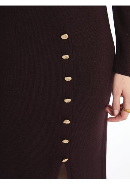 Yeni Sezon Yarım Balıkçı Yaka Kadın Triko Elbise modelleri