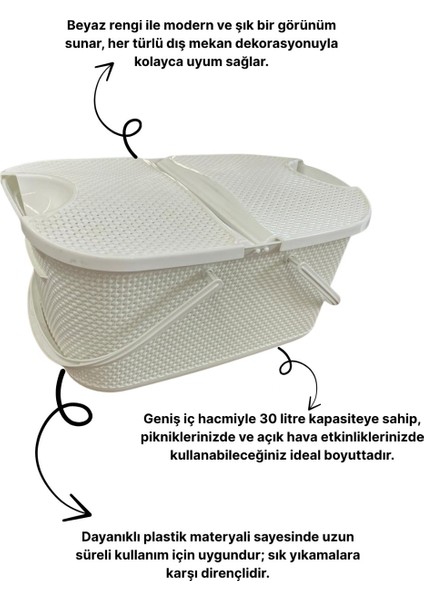 6 Kişilik Aile Piknik Seti – Saklama Kabı Seti + Büyük Piknik Sepeti (12 Parça) indirimleri