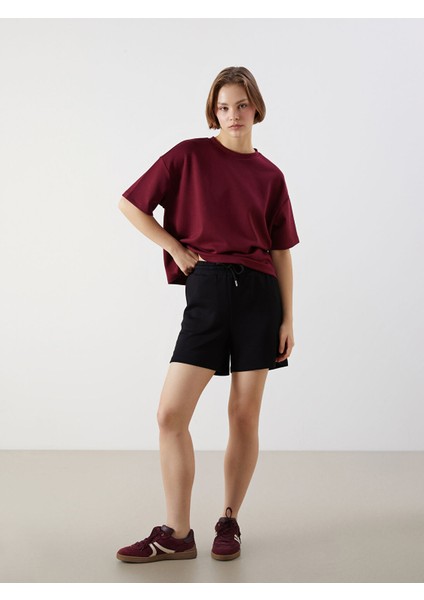 Yeni Sezon Beli Lastikli Kadın Şort