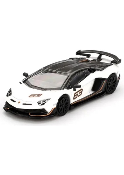 Bfs Mini Gt 1/64 Lamborghini Aventador Svj 63 Bianco Asopo