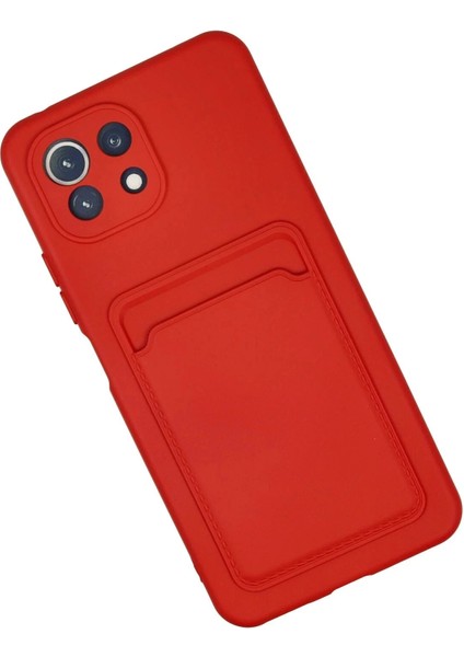 Xiaomi Mi 11 Lite Kılıf Kelvin Kartvizitli Silikon - Kırmızı fiyatları