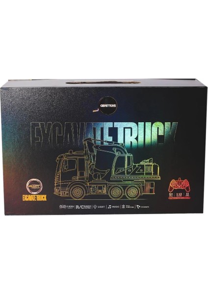 Bfs HJ8001-2 Kumandalı metal excavate Truck -Gepettoys