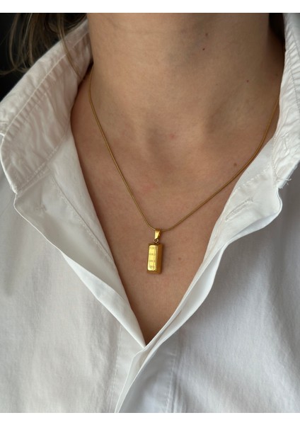 Çelik Külçe Kolye