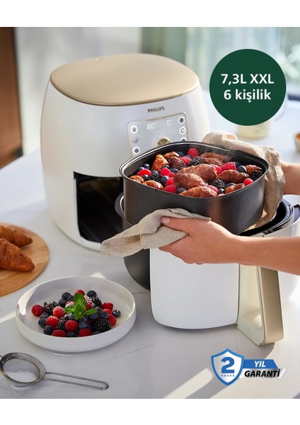 Dokunmatik LED Panel – Modern ve Kolay Kullanım 7.3 L Ultra Geniş Kapasite Xxl Premium Airfryer & Fritöz 2250W