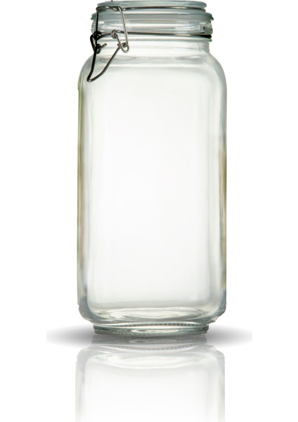 3'lü Korken Kare Kavanoz 2000 ml Vakumlu Kilitli Cam Saklama Kavanozu fiyatları