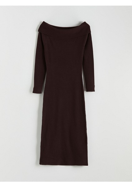 Yeni Sezon Kayık Yaka Triko Elbise indirimleri