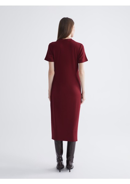 Yeni Sezon Dik Yaka Büzgülü Elbise fırsatları