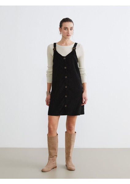 Yeni Sezon V Yaka Kadife Elbise