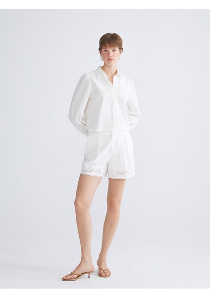 Yeni Sezon Ajurlu Brode Kadın Şort modelleri