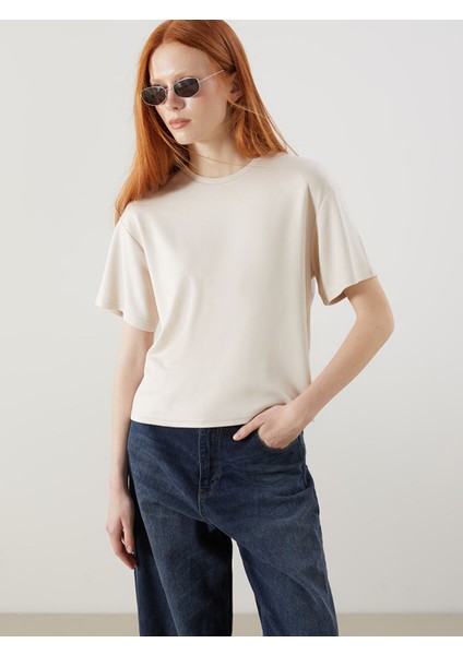 Yeni Sezon Bisiklet Yaka Kadın Tişört