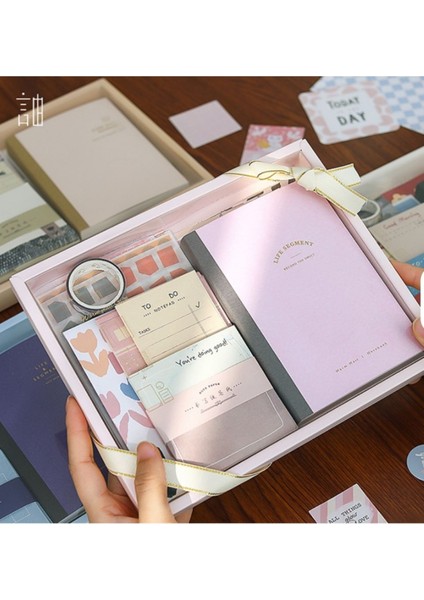 Vintage Journal Defter Hediye Seti, 125 Parça Scrapbook Set (Pink Serisi) modelleri