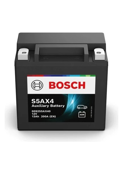 0092S5AX40 - S5AX 13 Ah Besleme Aküsü - 200M. Akım (A) En / 13AH - Bosch