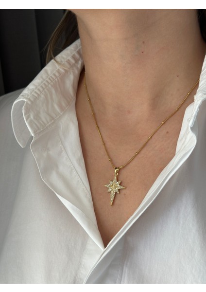 Kuzey Yıldızı Çelik Kolye