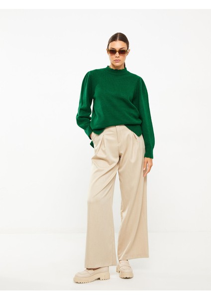 Yeni Sezon Dik Yaka Kadın Triko Tunik