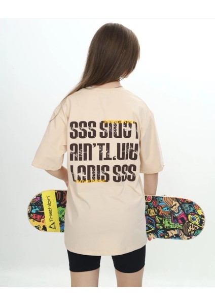 Baskılı Oversize Unısex Çocukt-Shirt fırsatları